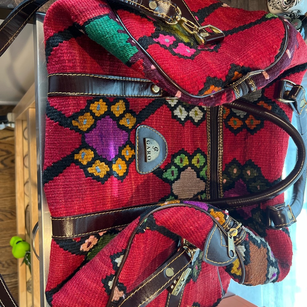 Sold GARO Vintage Woven Weekend Bag